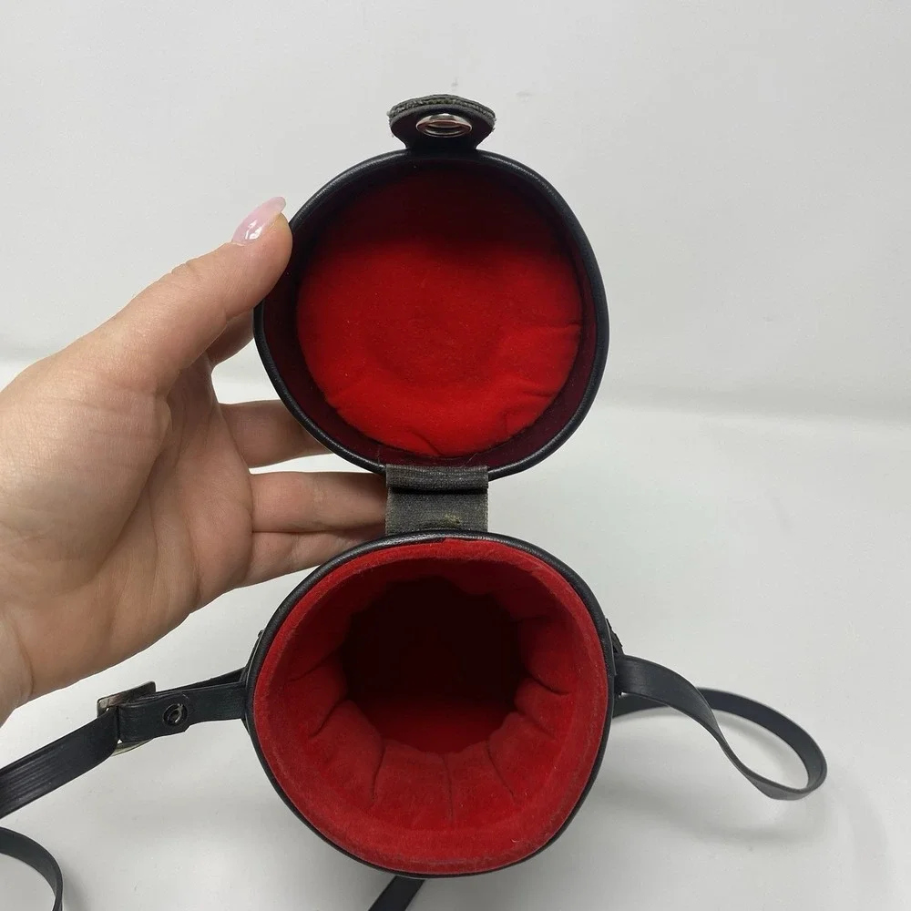 Vtg‎ Star-D Lens Leather Storage Protective Case and Hood 3.75